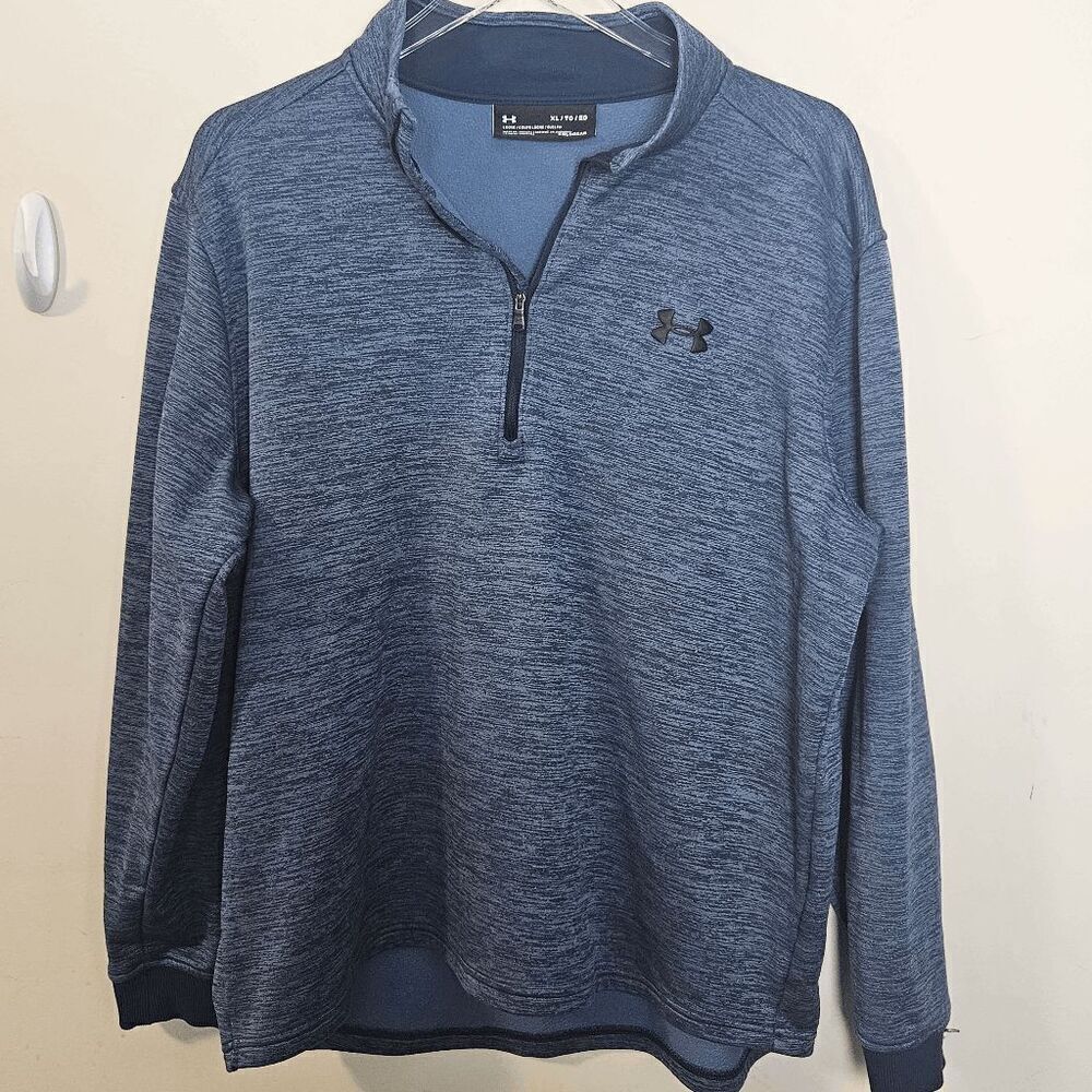 Under Armour Coldgear Fleece Academy Half Zip Jacket 1320745 Men's Blue Size XL